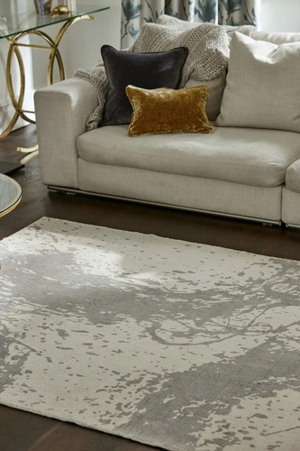 Dywan do salonu Enigmatic Pewter Awakening 140x200 bawełniany nowoczesny łatwy w czyszczeniu