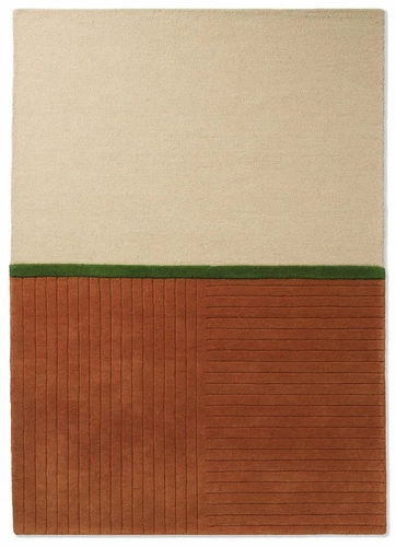 Dywan nowoczesny wełniany Decor Rhythm Tangerine 140x200 do salonu i sypialni łatwy w czyszczeniu