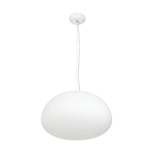 Lampa wisząca szklana LUCIDUM FLAT biała 40 cm do salonu i nad stół nowoczesna