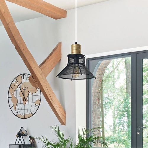 Lampa wisząca Rodo czarna metalowa regulowana do salonu kuchni jadalni Atmosphera