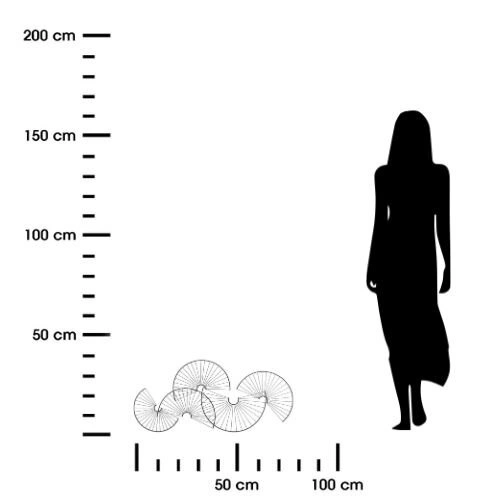 Dekoracja ścienna metalowa Cloe czarna 77 cm industrialna ozdoba na ścianę do salonu Atmosphera