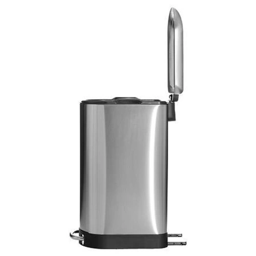 Ariane Slim 30l nowoczesny metalowy kosz na śmieci do kuchni z pedałem srebrny 5five