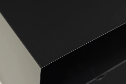 Szafka nocna Actona Joliet czarna, minimalistyczna, 30x30 cm, z szufladą i półką, styl holenderski