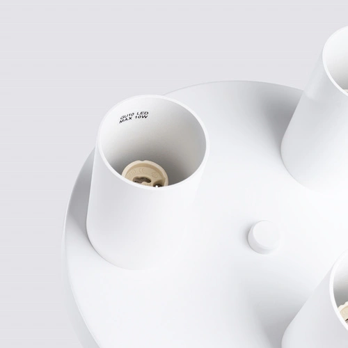 Plafon sufitowy LAGOS 3P biały nowoczesny stalowy do salonu i sypialni 25 cm SOLLUX