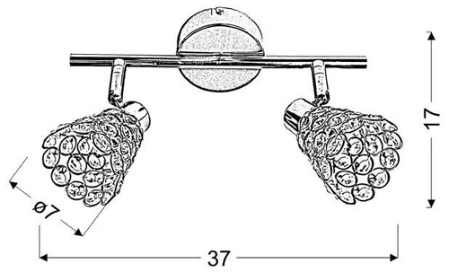 Lampa sufitowa Glossy nowoczesna różowe złoto 2-punktowa regulowana do salonu i sypialni