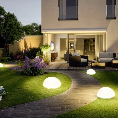 Lampa ogrodowa półkula ATMOSPHERE M LED  RGBW 16 kolorów 35 cm