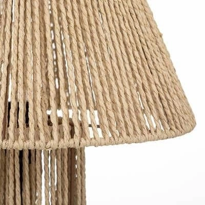 Lampka nocna do sypialni boho Adria Atmosphera z abażurem naturalna 38 cm na stolik