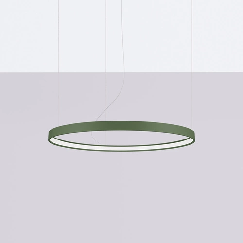 Żyrandol LED RIO 78 zielona oliwka nowoczesny do salonu i jadalni regulowany