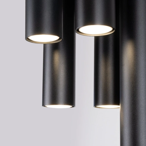 Plafon sufitowy nowoczesny LAGOS 5P czarny stalowy do salonu i sypialni SOLLUX