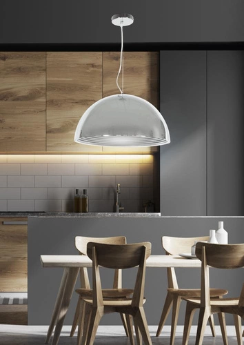 Lampa wisząca Dorada chrom 30 cm nowoczesna regulowana do salonu kuchni lub nad stół