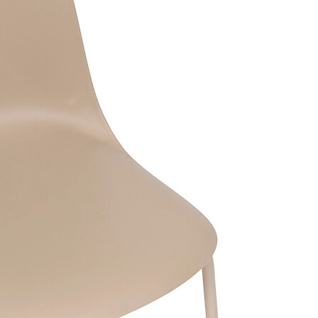 Krzesło do jadalni Asan Atmosphera skandynawskie kawowe z metalowymi nogami nowoczesne