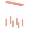 Lampa wisząca LED IVAR 6L brzoskwiniowa nad stół do salonu 80 cm