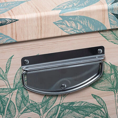 Atmosphera Harmonie zestaw 6 kartonowych pudełek do regału beżowo-zielony