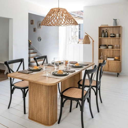 Stół do jadalni Colva 180x90 cm prostokątny nowoczesny efekt dębu naturalny Atmosphera