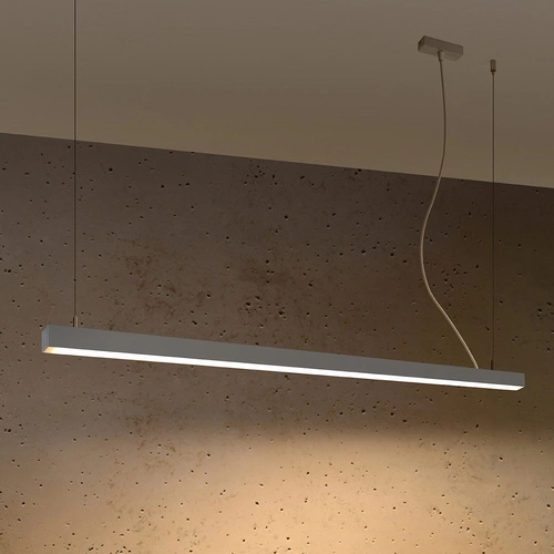 Lampa wisząca LED Pinne 150 szara nowoczesna do kuchni, jadalni i nad wyspę