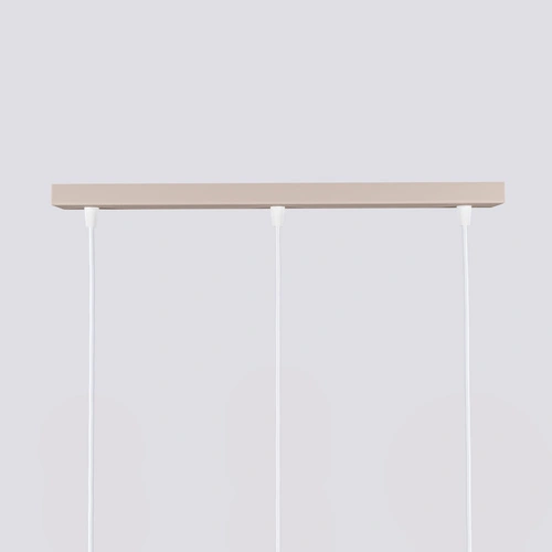 Lampa wisząca KARBON 3-punktowa beżowa nowoczesna do kuchni i nad wyspę