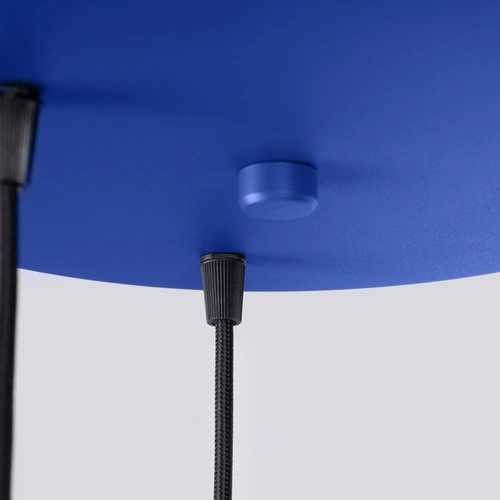 Lampa wisząca loftowa ESTRIA 3P biała i granatowa do kuchni i jadalni nad stół