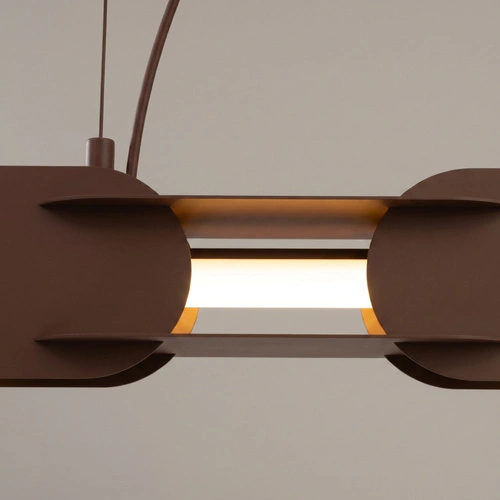 Lampa wisząca LED CHAIN 158 brązowa nowoczesna nad wyspę