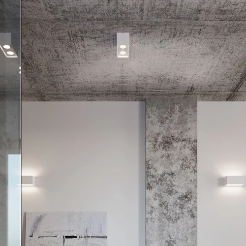 Kinkiet ścienny QUAD MAXI biały nowoczesny aluminiowy do salonu i sypialni Sollux Lighting