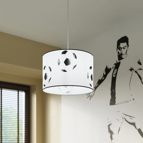 Lampa wisząca FOOTBALL A 30 biało-czarna nowoczesna do pokoju dziecka z motywem piłki 30 cm