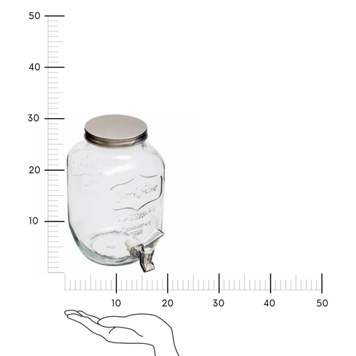Szklany słój do napojów Yorkshire 4l z kranikiem na lemoniadę i wodę 5five simply smart