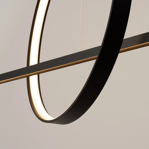 Lampa wisząca LED GLAD czarna nowoczesna regulowana do salonu i nad stół Thoro