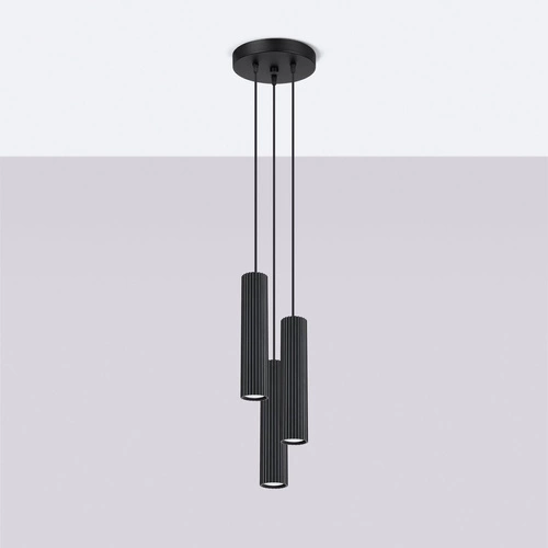 Lampa wisząca KARBON 3P czarny