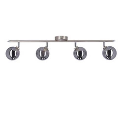 Lampa sufitowa Rodia listwa satynowy 4x40W G9 klosz grafitowy