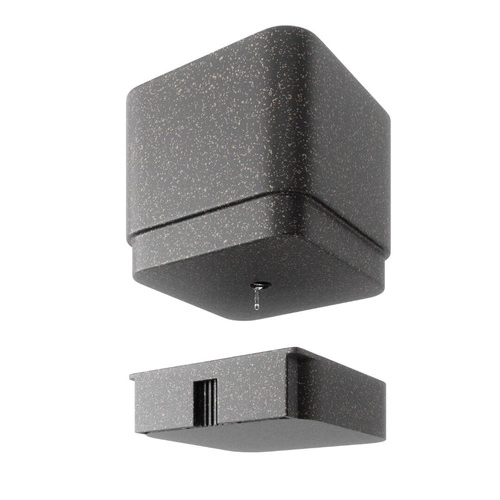 Donica ścienna Cubico szara modułowa plastikowa na balkon i taras Umbra 72,6 cm