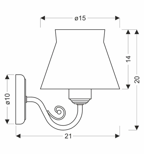 Kinkiet ROZANO lampa biały 1x40W E27 abażur kwiatowy