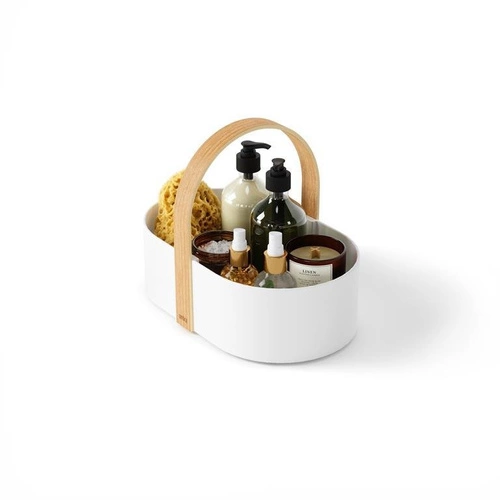 Koszyk Bellwood biały/naturalny