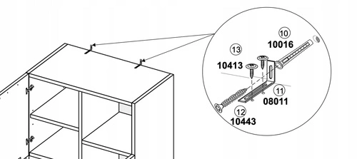 Regał na książki Lana dąb szary skandynawski do salonu z drzwiami Intesi 160 cm