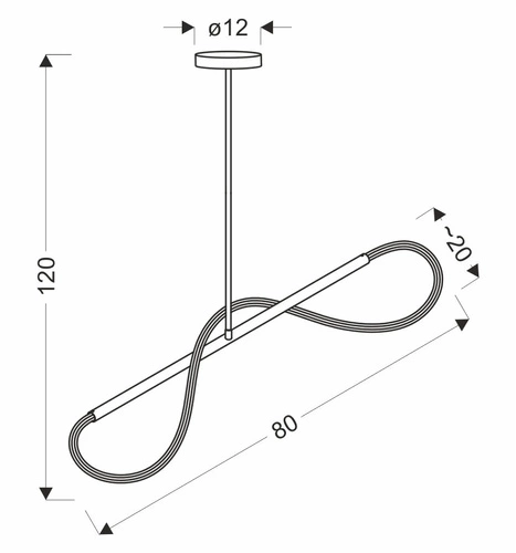 Lampa wisząca SUPREME złota LED 80 cm nowoczesna lampa do salonu i nad stół