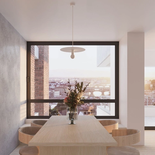 Lampa sufitowa FLAVIO biała nowoczesna metalowa do salonu kuchni lub nad stół