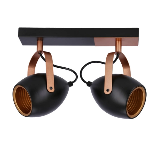 Nowoczesna lampa sufitowa Anica czarna z złotym regulowana do salonu lub kuchni