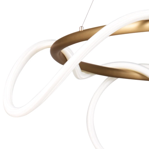 Lampa sufitowa LED FANTASIA ROUND złota nowoczesna do salonu i nad stół