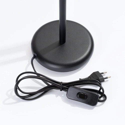 Nowoczesna czarna lampa biurkowa Pastelo z ruchomym kloszem do gabinetu lub sypialni 43 cm