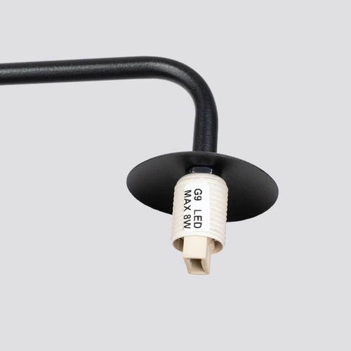 Kinkiet ścienny ASTRAL 1 czarny minimalistyczny metalowy do salonu i sypialni SOLLUX