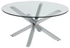 Stolik kawowy Heaven okrągły szklany chromowany nowoczesny do salonu Actona 82 cm