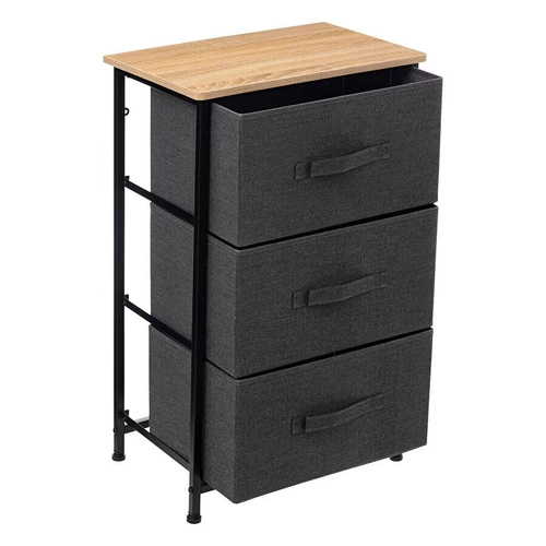 Komoda z szufladami Tissa czarna nowoczesna 45 cm do salonu i sypialni 5five simply smart