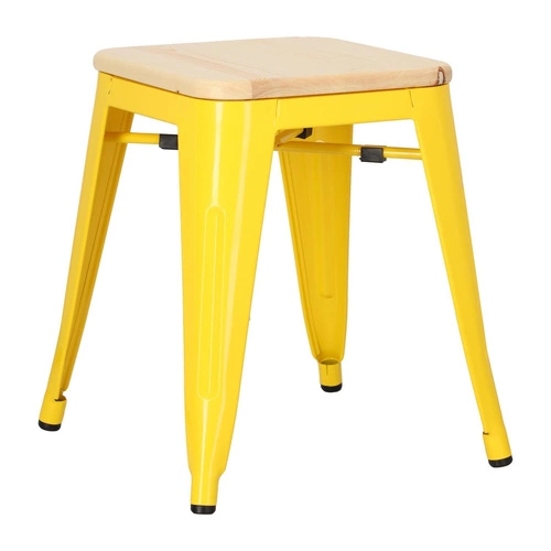 Stołek Paris 2 Wood żółty sosna naturalna