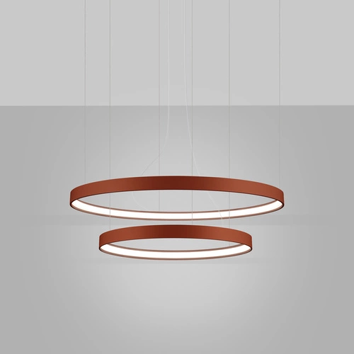 Żyrandol LED RIO 2 nowoczesny czerwony do salonu i jadalni regulowany 78 cm