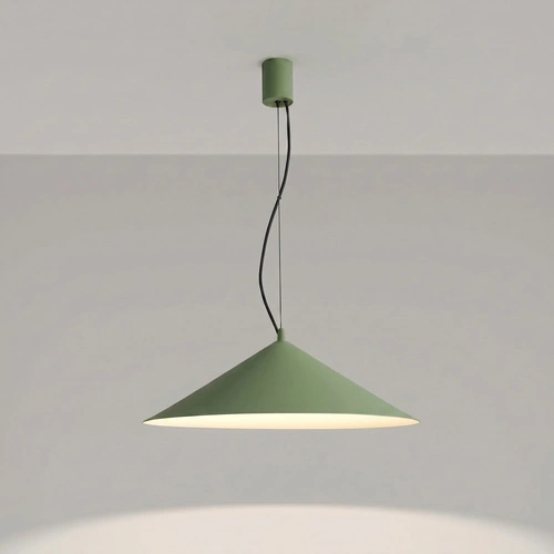 Lampa wisząca FINT LED oliwkowa do salonu nowoczesna regulowana