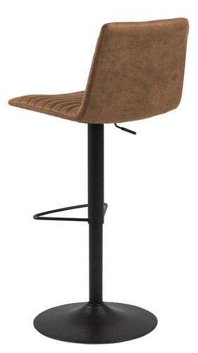 Hoker Kimmy brązowy z oparciem obrotowy tapicerowany nowoczesny do kuchni i wyspy Actona