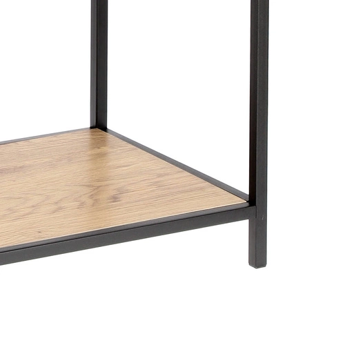 Regał do salonu Oxford I nowoczesny loftowy na książki 4 półki dąb i czarny metal Intesi