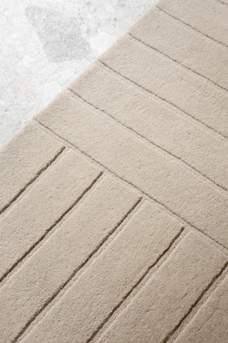 Dywan wełniany do salonu Decor Dune Oyster 200x280 beżowy nowoczesny ręcznie tkany