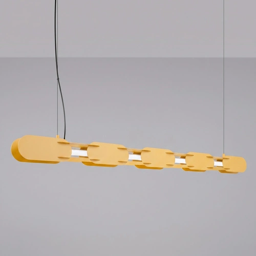 Lampa wisząca CHAIN 158 LED żółta nowoczesna nad stół do jadalni