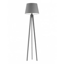 Lampa podłogowa CURACAO abażur szary stalowy stelaż popielaty