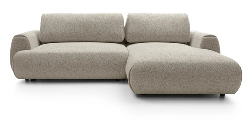 Narożnik z funkcją spania prawy Ljung nowoczesny beżowy z pojemnikiem do salonu Intesi