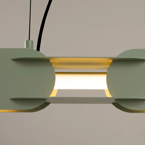 Lampa wisząca LED CHAIN 158 oliwkowa nowoczesna nad wyspę
